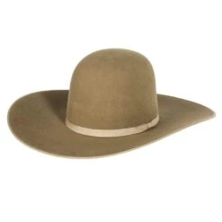 Rodeo King 7X Pecan/Bean Belly Bound Edge 4-1/2 Brim Open Crown Felt Cowboy Hat -Western Cowboy Store RK231 5