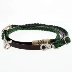 Cashel Company Adjustable Leather And Braided Rope Reins With Rawhide Accents -Western Cowboy Store SA RA8GR 01