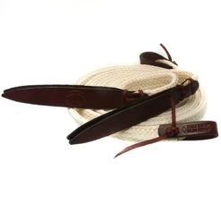 Double Diamond Halters Flat Waxed Nylon Split Reins -Western Cowboy Store SR 4900 7 natural 2