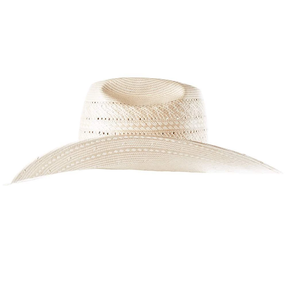 American Hats AHC TC8910 2 Cord Chocolate Band 4 1/4in. Brim Open Crown Straw Cowboy Hat 7 American Hats AHC TC8910 2 Cord Chocolate Band 4 1/4in. Brim Open Crown Straw Cowboy Hat - Image 5